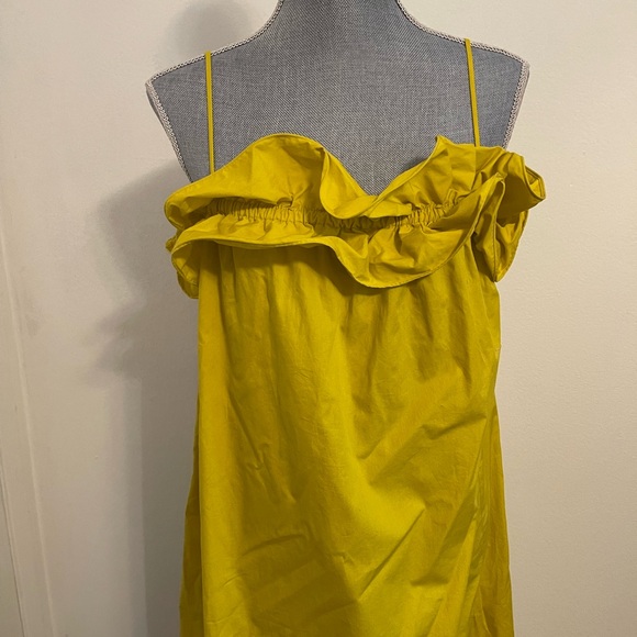 H&M Strapless Dress in Vibrant Yellow. Size Small - Picture 2 of 15